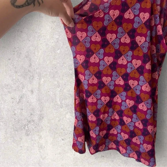 Free People Heart Patterned Mesh Collared Button Front Sleeveless Top Size XS - Picture 11 of 12